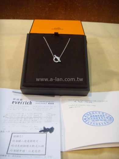 HERMES Finesse Pendent Q豬鼻鑽石項鍊-84698998