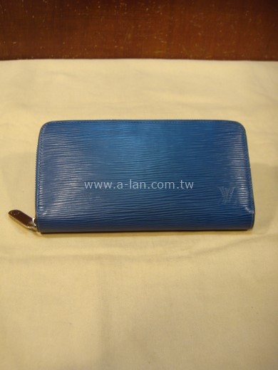 LV-EPI 藍色ㄇ型拉鍊長夾-85726018