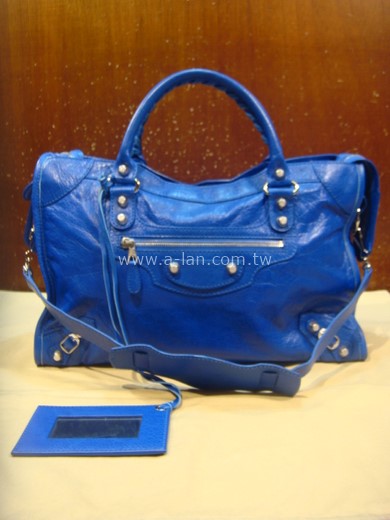 Balenciaga City Bag 藍色機車包-87371598