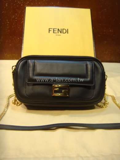 FENDI 黑皮鏈包-88291098